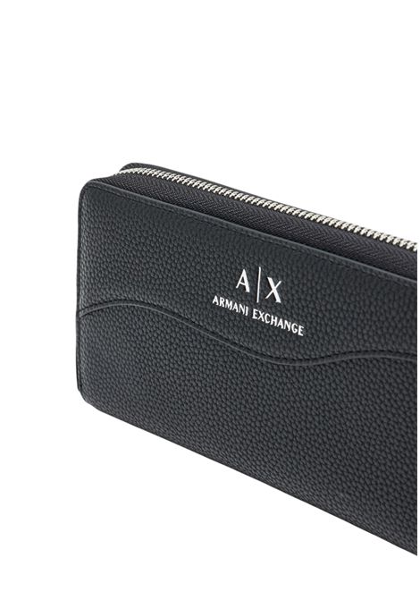 Portafoglio zip around con impuntura sagomata ARMANI EXCHANGE | Portafogli | 948068 CC78300020